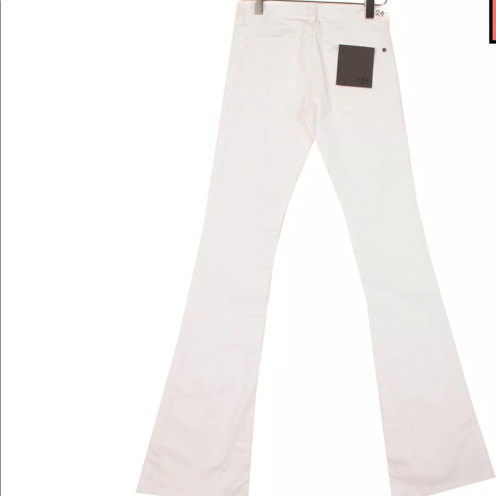 7. 24 White straight jeans made in Italy NWT